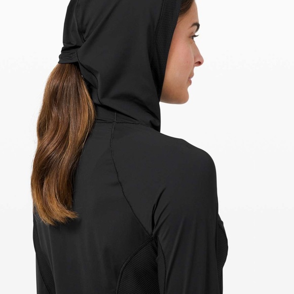 Lululemon Sleek Performance 1/2 Zip Hood • Black - Picture 6 of 10